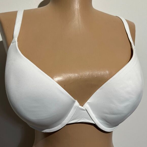 PINK Victoria's Secret White Wear Everywhere Push Up T-Shirt Bra Size 38C - Picture 2 of 7